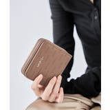 ベージュ | MURUA(ムルーア)ラウンドファスナー二つ折り財布 MR-W1313 | ELGAES