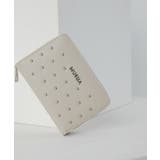 ベージュ | MURUA(ムルーア)ラウンドファスナー二つ折り財布 MR-W1372 | ELGAES