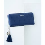 ネイビー | MURUA(ムルーア)ラウンドファスナー長財布 MR W1411 | ELGAES