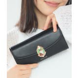 ブラック | PAUL&JOE ACCESSOIRES かぶせ長財布 PJA-W1171 | ELGAES
