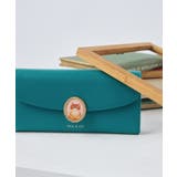 グリーン | PAUL&JOE ACCESSOIRES かぶせ長財布 PJA-W1171 | ELGAES
