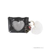 ブラック | ハローキティ ハート窓付きポーチ(ギャルシリーズ) | ELGAES