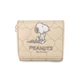 ベージュ | スヌーピー 三つ折BOX財布 | ELGAES