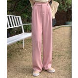 ピンク | スラックスハイウエストパンツ | ENAF