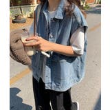 ブルー | デニムジャケットベスト | ENAF