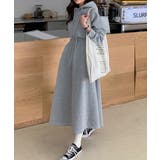 グレー | タックフレアスウェットワンピース | ENAF