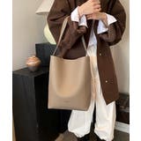 ベージュ | フェイクレザーショルダーバッグ | ENAF