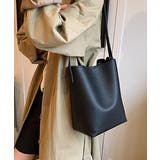 ブラック | フェイクレザーショルダーバッグ | ENAF