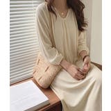 アイボリー | ナチュラルリブソフトワンピース | ENAF