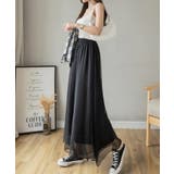 ブラック | シフォンワイドパンツ | ENAF