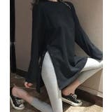 サイドボタンアシンメトリーロングTシャツ | ENAF | 詳細画像13