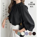シャーリングスリーブギャザーブラウス | ENAF | 詳細画像1
