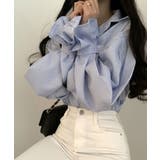 袖バンドデザイン オーバーストライプシャツ | ENAF | 詳細画像5