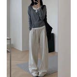 レイヤード風 キーネックニット | ENAF | 詳細画像3