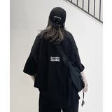 ブラック | Logo Print Over Tee | ENAF