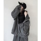 チャコール | Pigment Zip Parka | ENAF