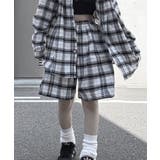 ホワイト | Loose Check Half Pants | ENAF