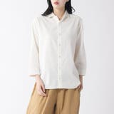 ホワイト | リネンレーヨン七分袖シャツ | ENJOUEMEN