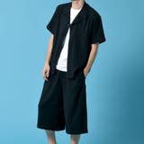 ブラック | セットアップ 開襟シャツ ガウチョパンツ | ENJOUEMEN