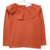 ディープオレンジ | \フリル衿Tシャツ キッズ 女の子 | ever closet