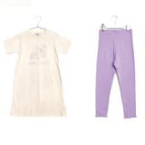 白×パープル | パジャマ 上下セット キッズ | ever closet