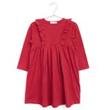ボルドー | \もっちり肌感のフリルワンピース キッズ 女の子 | ever closet