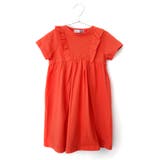 (202237001)オレンジ | ガールズデザインワンピ スカラップ 子供服 | ever closet