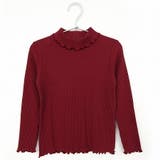 B.ワインレッド | \キッズ部門1位獲得リブTOPS キッズ 長袖tシャツ | ever closet