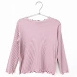 A.ピンク | \キッズ部門1位獲得リブTOPS キッズ 長袖tシャツ | ever closet