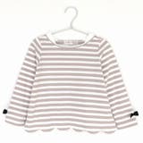 グレー×ホワイト | \裾スカラップチュニック 長袖 キッズ | ever closet