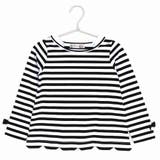 ブラック×ホワイト | \裾スカラップチュニック 長袖 キッズ | ever closet