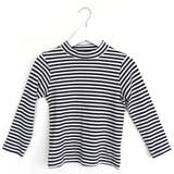 紺×白BD | ＼シンプルハイネックTシャツ 子供服 キッズ | ever closet