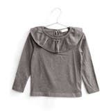 トップチャコール | \フリル衿Tシャツ キッズ 女の子 | ever closet