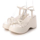 IV(アイボリー) | 厚底ウエッジラインデザインサンダル | EVOL