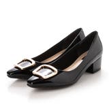 BLE(ブラックエナメル) | 晴雨兼用バックル4.5cヒールパンプス | EVOL