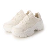 WH(ホワイト) | 軽量厚底レースアップスニーカー | EVOL