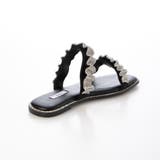 【軽量・クッション入り】シャーリングスクエアフラットサンダル | EVOL | 詳細画像2 