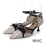 WHC(ホワイトコンビ) | リボンセパレートストラップパンプス | EVOL