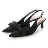 BL(ブラック) | 2Way取り外しリボンバックストラップパンプス | EVOL