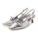 SV(シルバー) | リボンバックストラップスクエアパンプス | EVOL