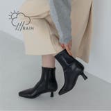 【晴雨兼用・滑りにくい】スクエア6cmショートブーツ | EVOL | 詳細画像1 