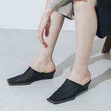 【S-LLサイズ展開・ふかふか】スクエアチュール4.5cmウエッジミュール | EVOL | 詳細画像2 