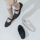 【ふかふか・クッション入り】ラウンドリボンメリージェーンフラットパンプス | EVOL | 詳細画像2 