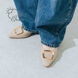 【晴雨兼用・クッション入り】ゴールドバックル4.5cmパンプス | EVOL | 詳細画像14 