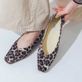 【ふかふか・クッション入り】スクエアゴールドステッチフラットパンプス | EVOL | 詳細画像14 