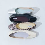 【ふかふか・クッション入り】スクエアゴールドステッチフラットパンプス | EVOL | 詳細画像1 