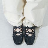 【柔らかい・軽量】ギャザーリボン4.5cmウエッジミュール | EVOL | 詳細画像1 