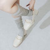 【美脚効果・クッション入り】スクエア6.5cmチェーンローファー | EVOL | 詳細画像4 