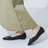 【柔らかい・クッション入り】スクエアバックルソフトニットVカットパンプス | EVOL | 詳細画像9 