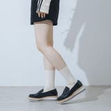 【美脚効果・22.0-25.0cm展開】厚底プラットフォームローファー | EVOL | 詳細画像3 